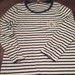 Perfect 3/4 sleeve casual with shine JCrew shirt